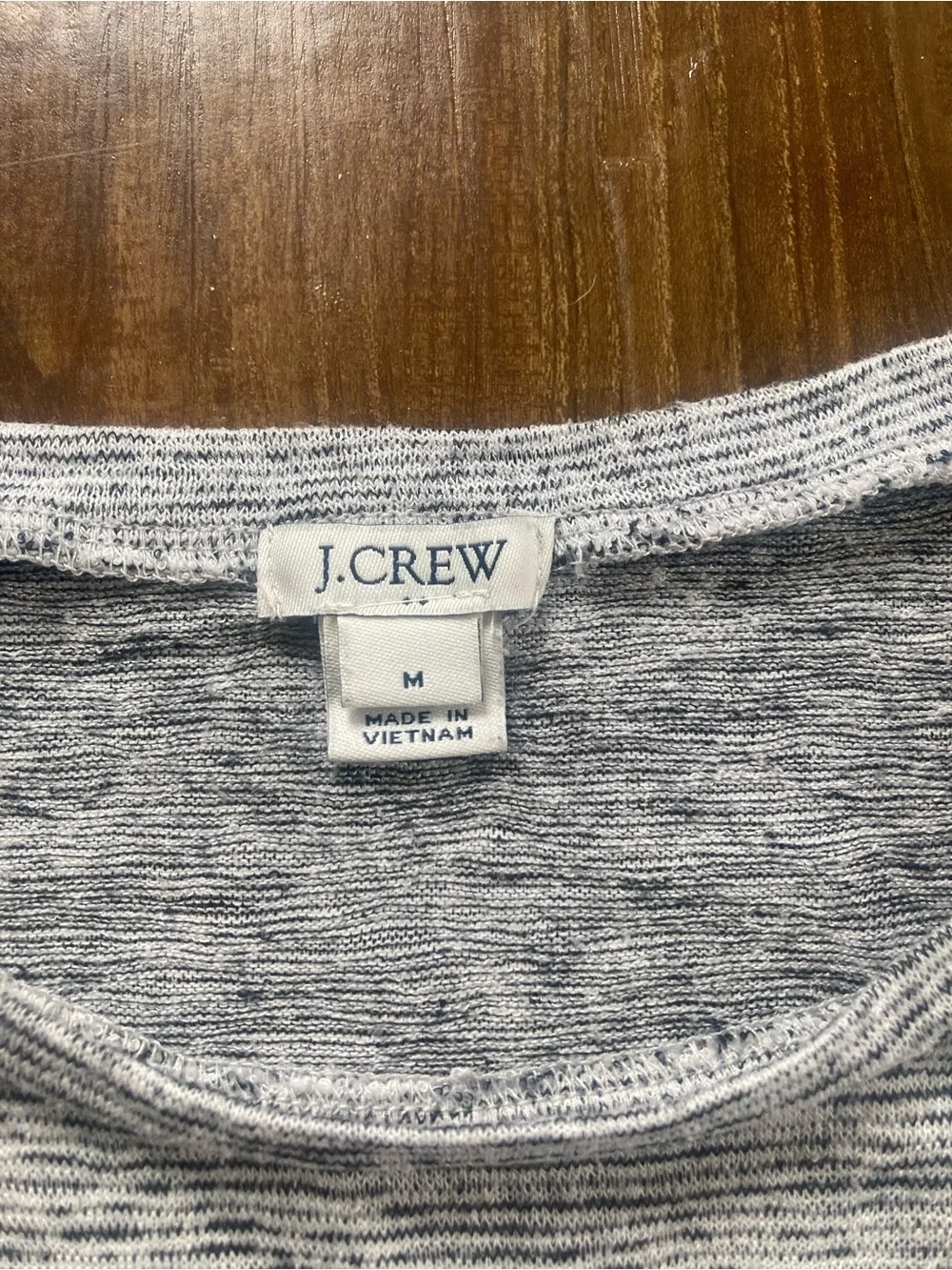 J. Crew Women's Heather Gray Tie-Front Pocket Tee Size Medium